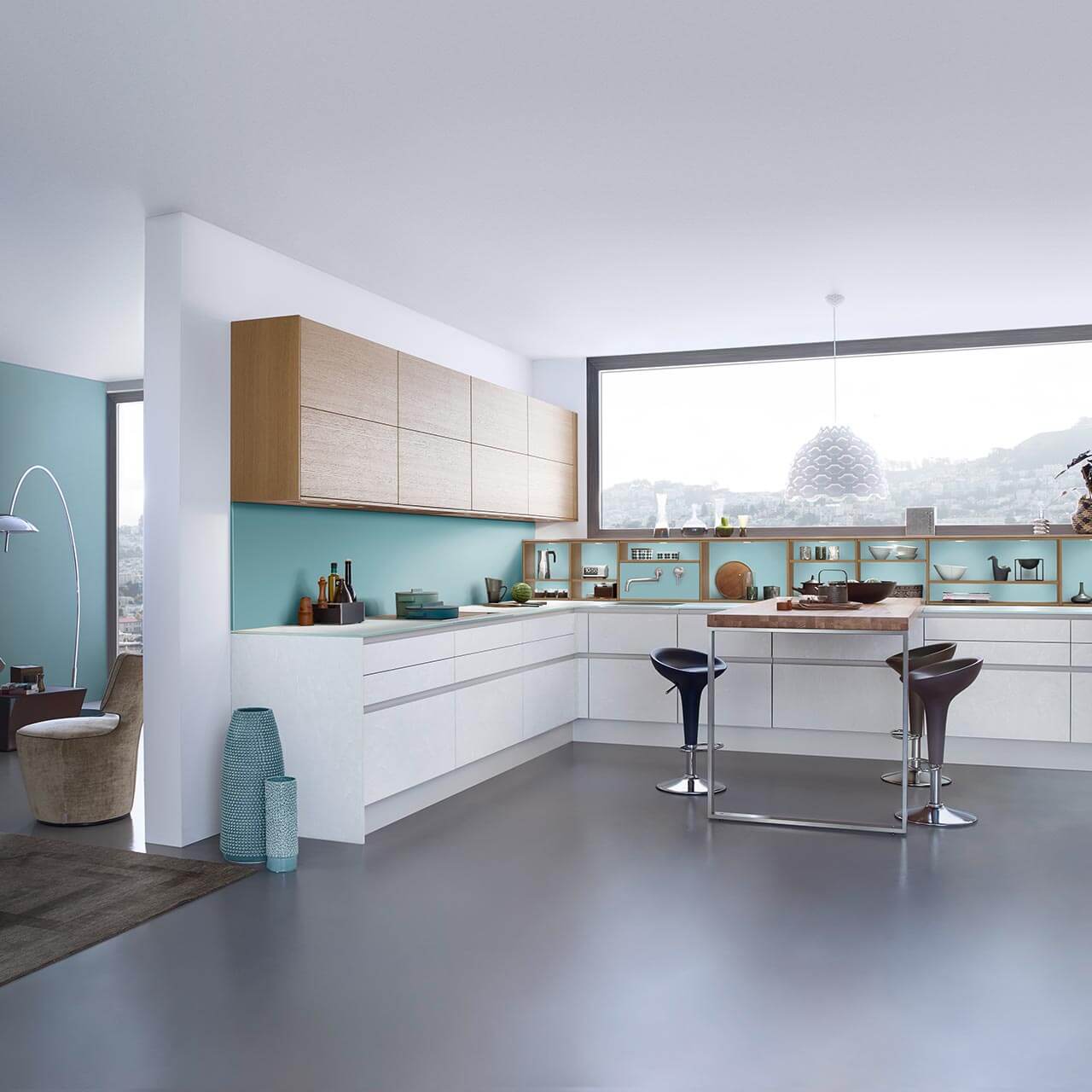 Leicht Kueche Les Corbusier Farben grün Leicht Kueche Les Corbusier Farben grün